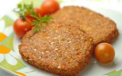 BURGER ALLE VERDURE CON POMODORINI E BASILICO